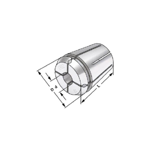 Collet with Sealing for High Pressure Cooling 120 bar with Internal Cooling Dimensions